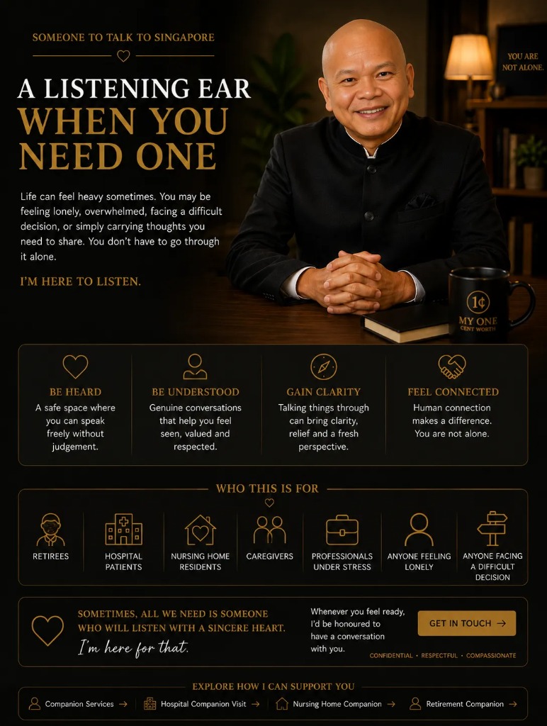 Someone to Talk To Singapore My One Cent Worth Someone to Talk To Singapore | A Listening Ear When You Need One