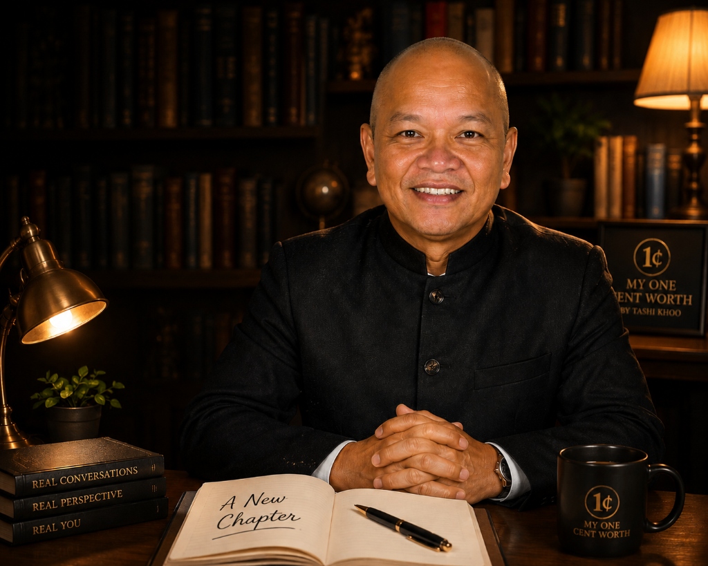 Tashi Khoo in private library study