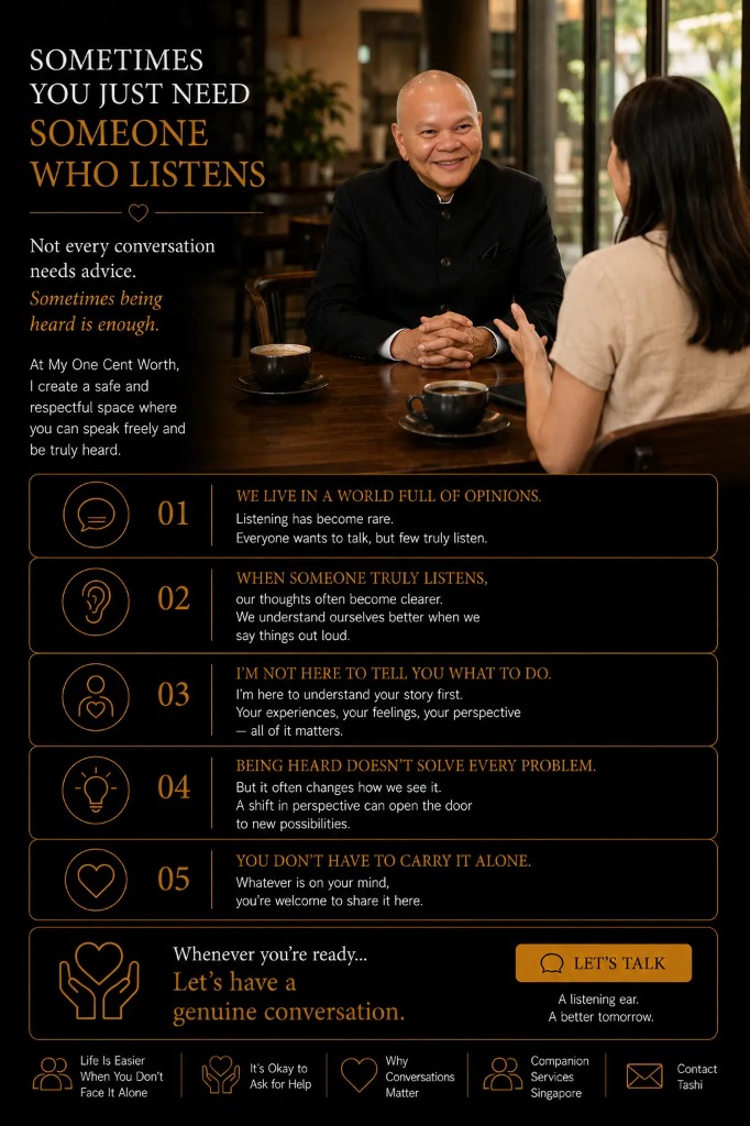 Sometimes You Just Need Someone Who Listens Flyer Sometimes You Just Need Someone Who Listens - Not every conversation needs advice. Sometimes being heard is enough.